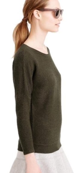 JCREW NAVY RIB-STITCH DOLMAN SWEATER, NAVY XS - Picture 2 of 11